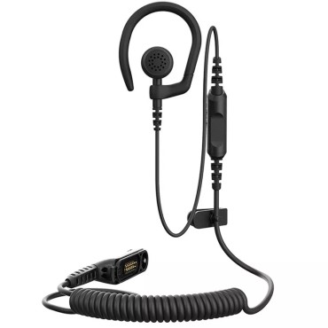 1-WIRE SINGLE EARBUD WITH REMOVABLE EARHOOK LOUD AUDIO EARPIECE