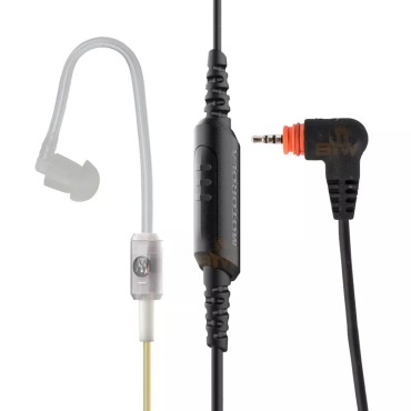 AUDIO ACCESSORY-EARPIECE, 1-WIRE ENH CLEAR TUBE EARPIECE, 2.5MM SINGLE PIN, ANGLED