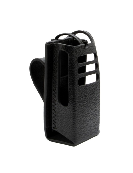 HARD LEATHER CARRY CASE WITH 3.0 INCH FIXED BELT LOOP (NO KEYPAD)
