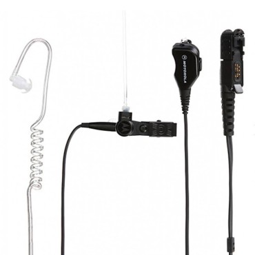 2 WIRE SURVEILLANCE KIT WITH TRANSLUCENT TUBE BLACK