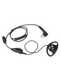 AUDIO ACCESSOIRE HEADSET,OREILLETTE W/PTT, MIC, SLIM PLUG, PVC FREE